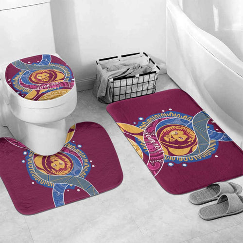 Brisbane Lions Football Custom Bathroom Set Premiers Proud Aboriginal Art - Aussie Hoodie