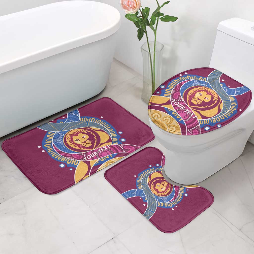 Brisbane Lions Football Custom Bathroom Set Premiers Proud Aboriginal Art - Aussie Hoodie