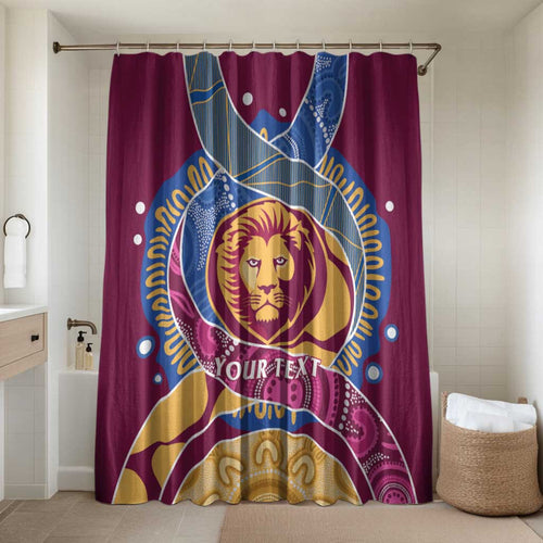 Brisbane Lions Football Custom Bathroom Set Premiers Proud Aboriginal Art - Aussie Hoodie