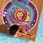 Brisbane Lions Football Custom Beach Blanket Premiers Proud Aboriginal Art - Aussie Hoodie