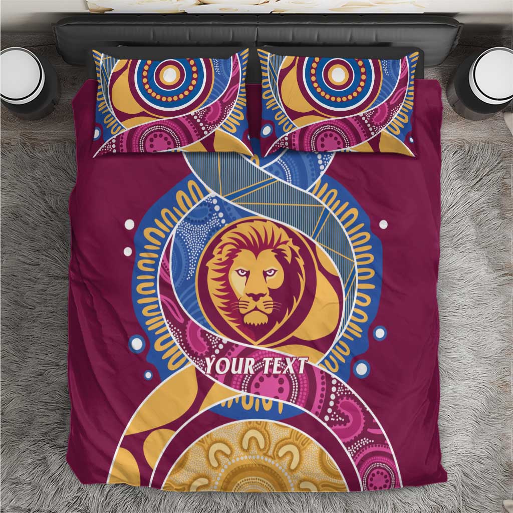 Brisbane Lions Football Custom Bedding Set Premiers Proud Aboriginal Art - Aussie Hoodie