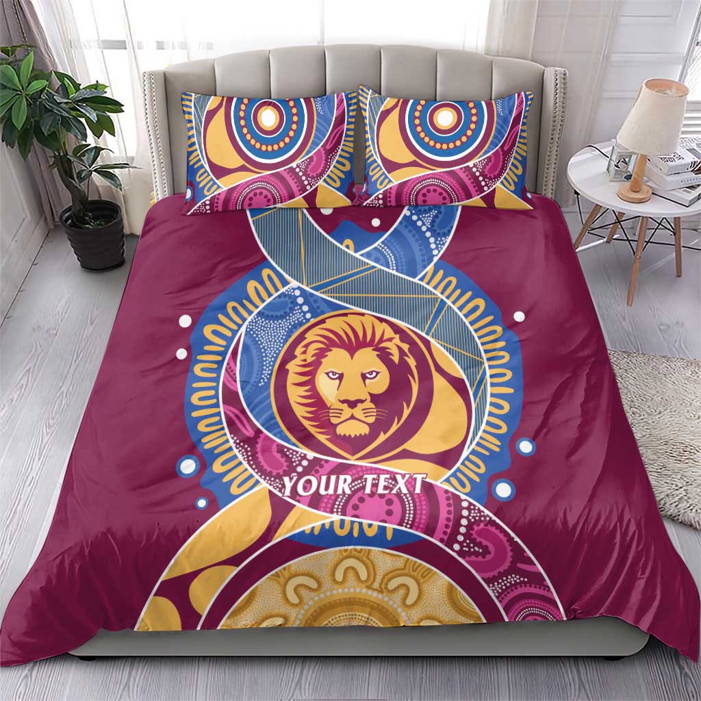 Brisbane Lions Football Custom Bedding Set Premiers Proud Aboriginal Art - Aussie Hoodie