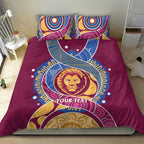 Brisbane Lions Football Custom Bedding Set Premiers Proud Aboriginal Art - Aussie Hoodie