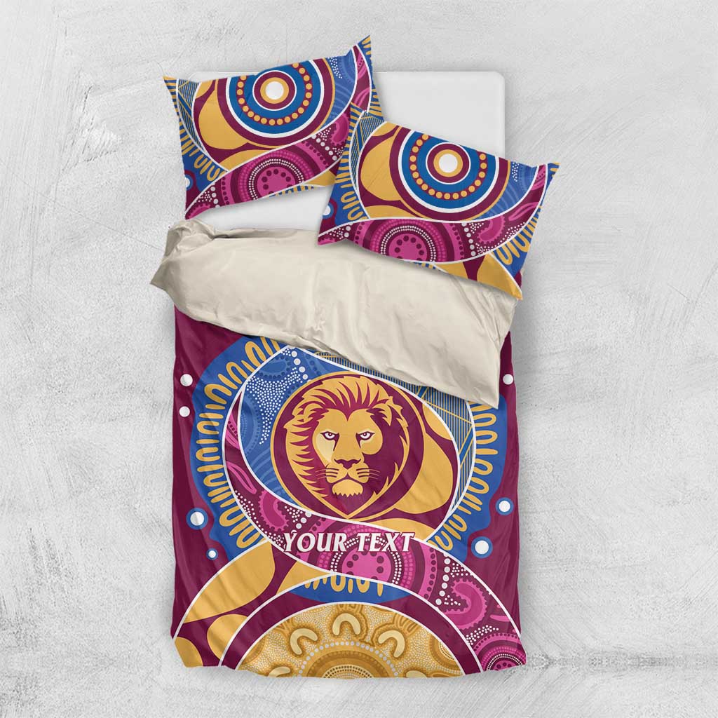 Brisbane Lions Football Custom Bedding Set Premiers Proud Aboriginal Art - Aussie Hoodie