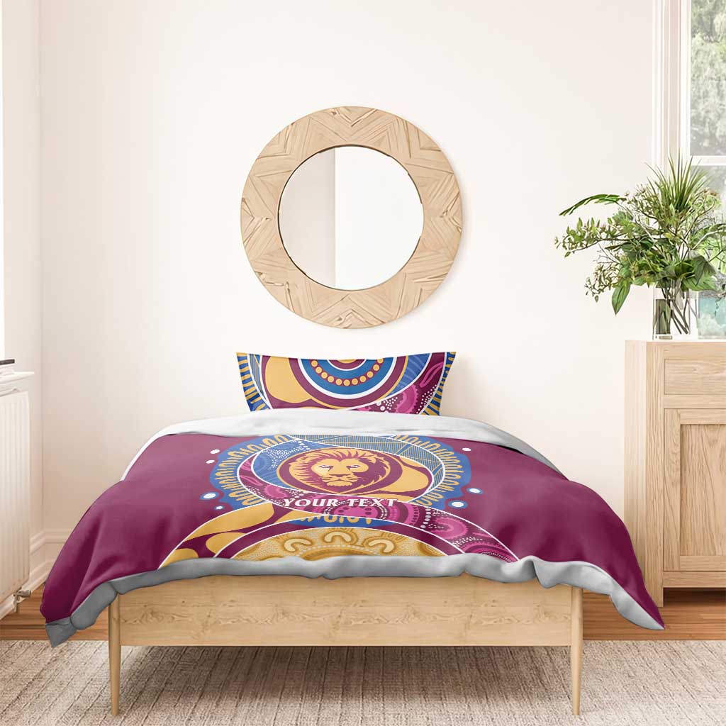 Brisbane Lions Football Custom Bedding Set Premiers Proud Aboriginal Art - Aussie Hoodie