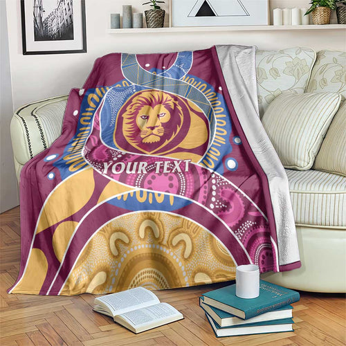 Brisbane Lions Football Custom Blanket Premiers Proud Aboriginal Art - Aussie Hoodie