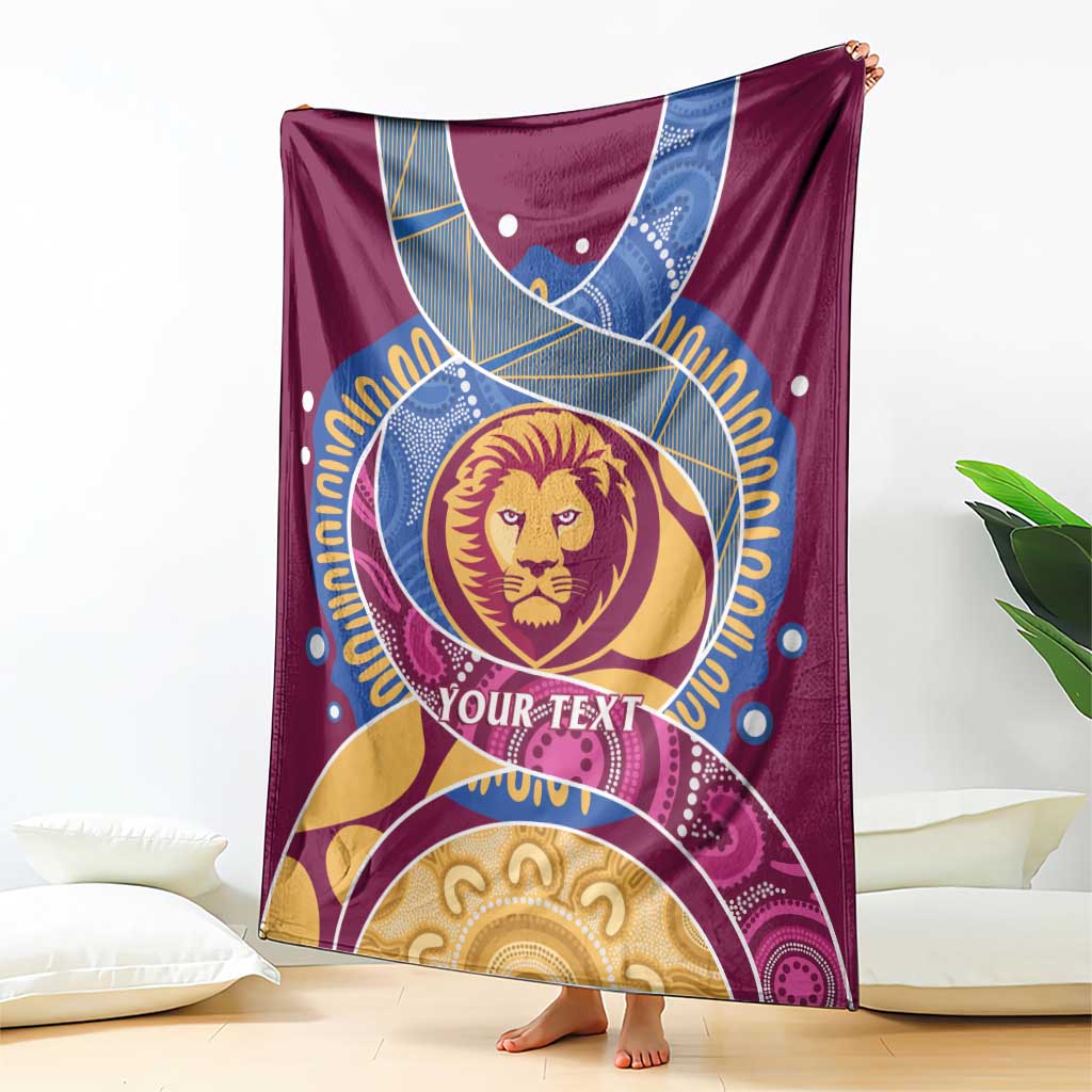 Brisbane Lions Football Custom Blanket Premiers Proud Aboriginal Art - Aussie Hoodie