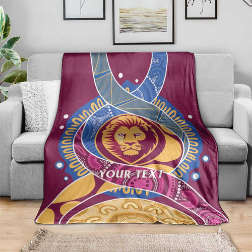 Brisbane Lions Football Custom Blanket Premiers Proud Aboriginal Art - Aussie Hoodie