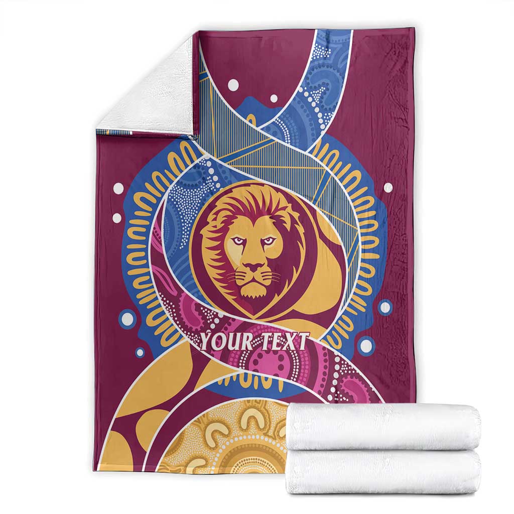 Brisbane Lions Football Custom Blanket Premiers Proud Aboriginal Art - Aussie Hoodie