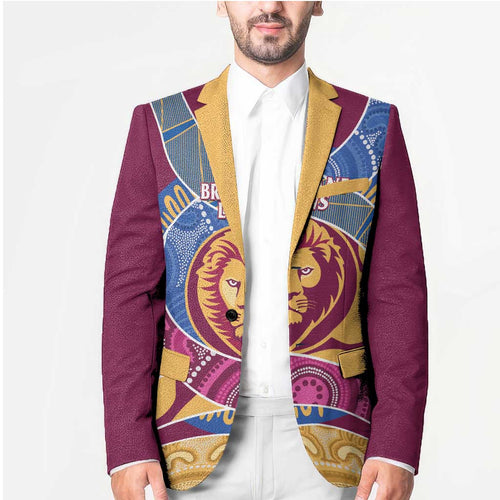Brisbane Lions Football Custom Blazer Premiers Proud Aboriginal Art - Aussie Hoodie