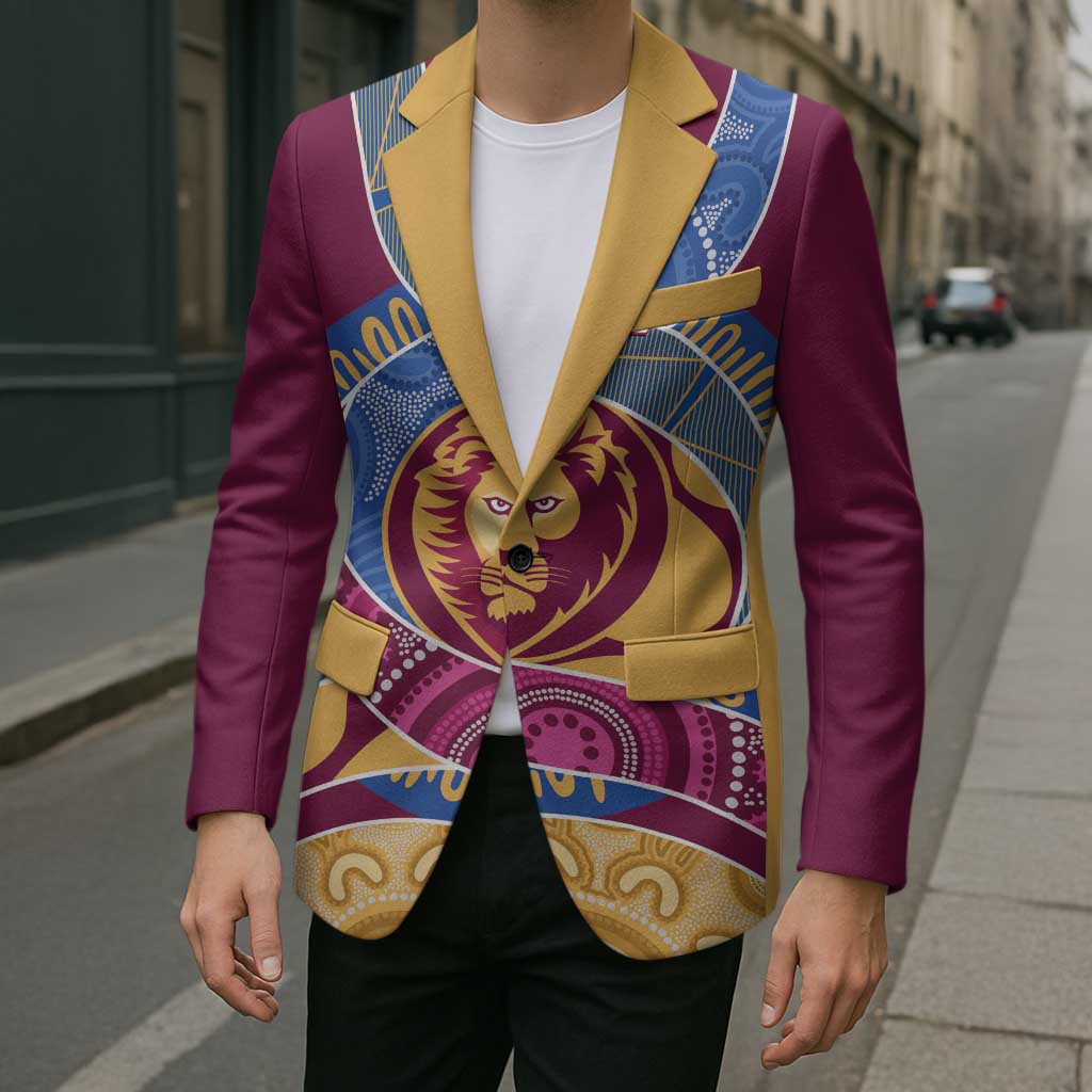 Brisbane Lions Football Custom Blazer Premiers Proud Aboriginal Art - Aussie Hoodie