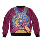 Brisbane Lions Football Custom Bomber Jacket Premiers Proud Aboriginal Art - Aussie Hoodie