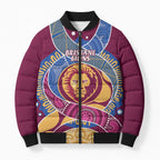 Brisbane Lions Football Custom Bomber Puffer Jacket Premiers Proud Aboriginal Art - Aussie Hoodie
