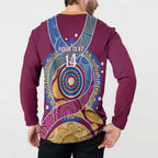 Brisbane Lions Football Custom Button Sweatshirt Premiers Proud Aboriginal Art - Aussie Hoodie