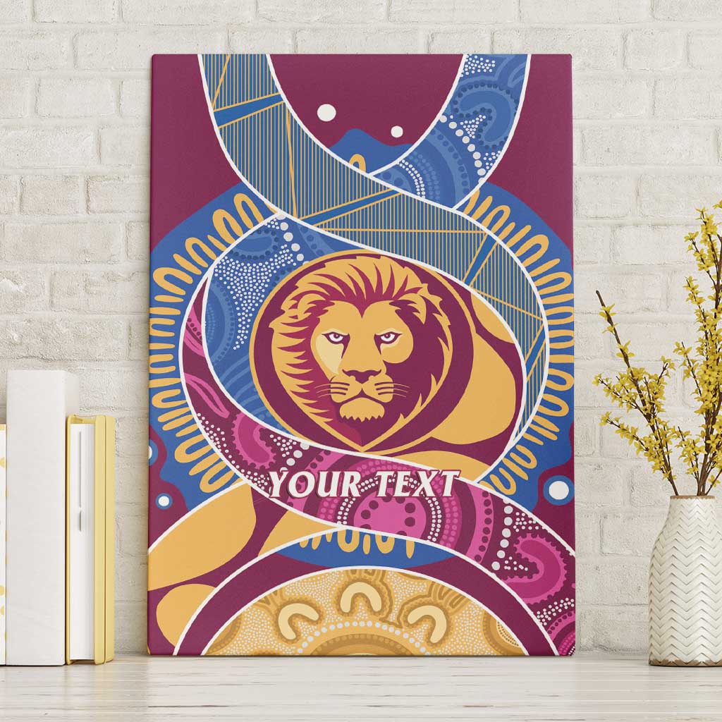 Brisbane Lions Football Custom Canvas Wall Art Premiers Proud Aboriginal Art - Aussie Hoodie