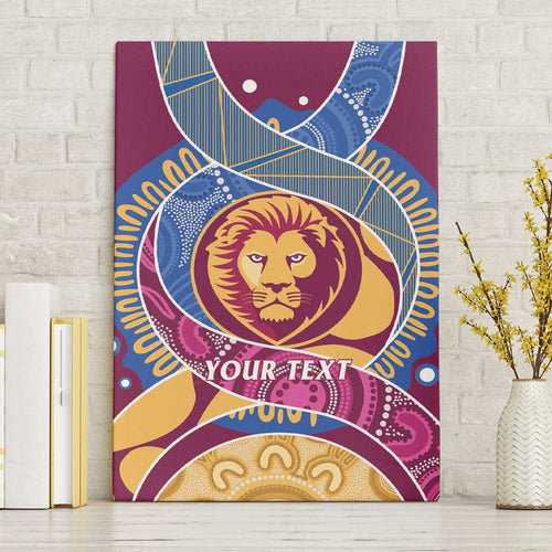Brisbane Lions Football Custom Canvas Wall Art Premiers Proud Aboriginal Art - Aussie Hoodie