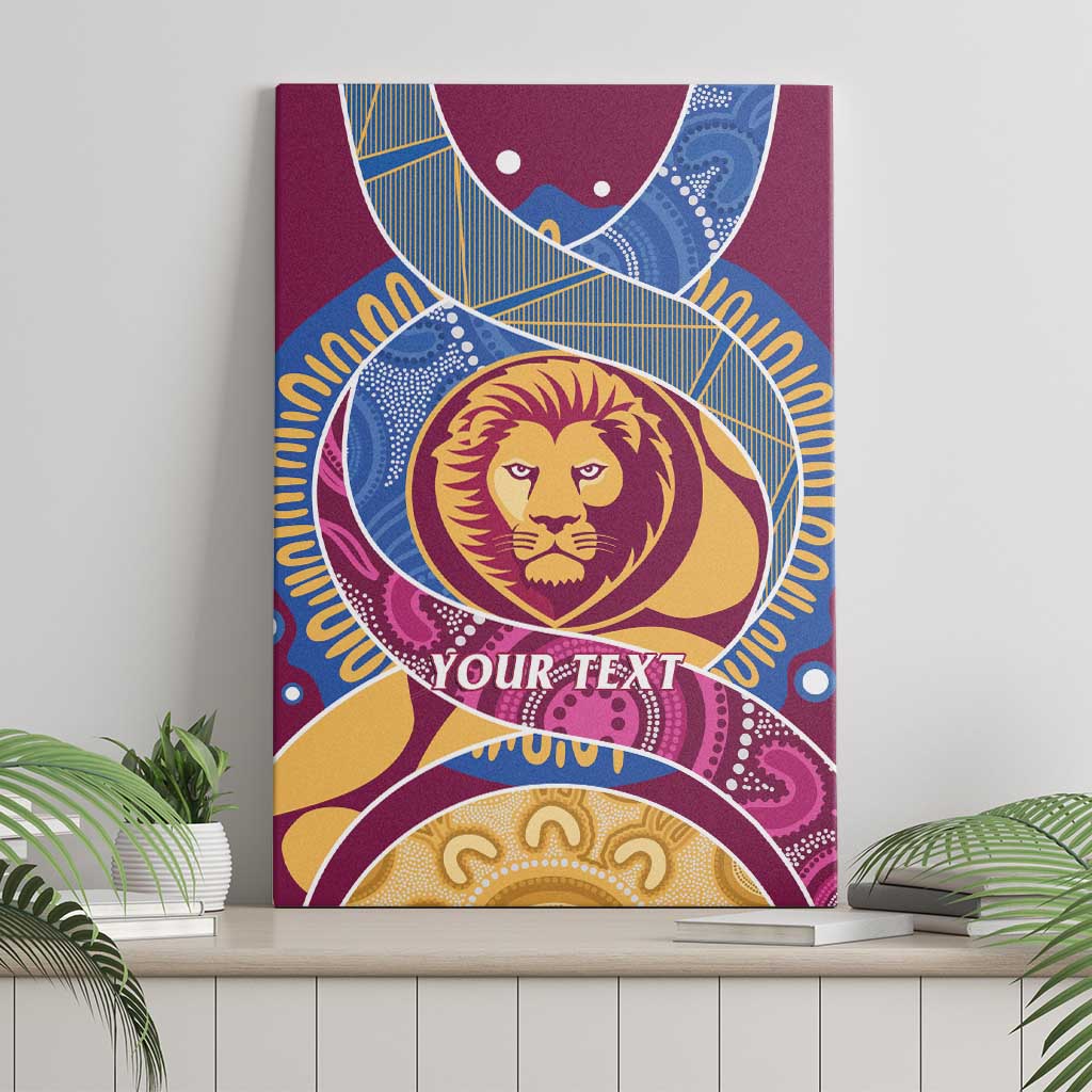 Brisbane Lions Football Custom Canvas Wall Art Premiers Proud Aboriginal Art - Aussie Hoodie
