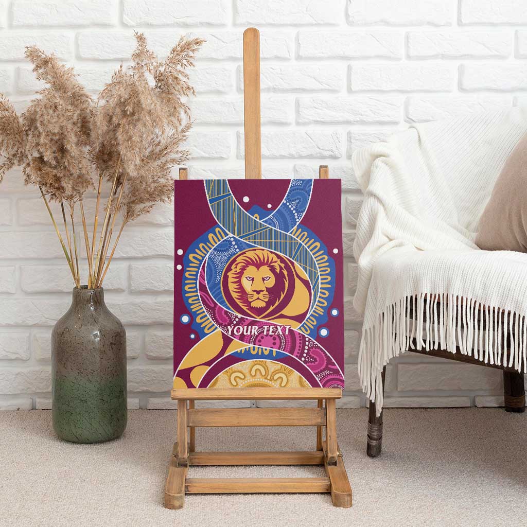 Brisbane Lions Football Custom Canvas Wall Art Premiers Proud Aboriginal Art - Aussie Hoodie