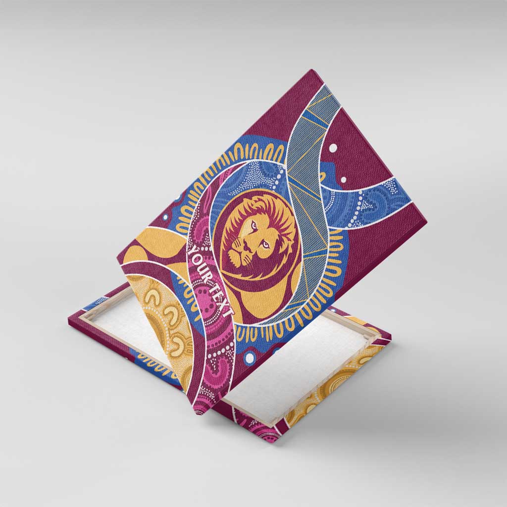 Brisbane Lions Football Custom Canvas Wall Art Premiers Proud Aboriginal Art - Aussie Hoodie