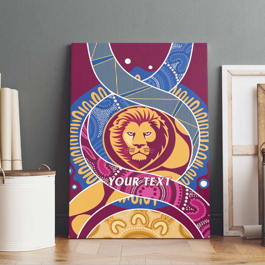 Brisbane Lions Football Custom Canvas Wall Art Premiers Proud Aboriginal Art - Aussie Hoodie