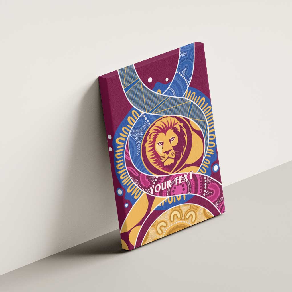 Brisbane Lions Football Custom Canvas Wall Art Premiers Proud Aboriginal Art - Aussie Hoodie