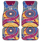 Brisbane Lions Football Custom Car Mats Premiers Proud Aboriginal Art - Aussie Hoodie