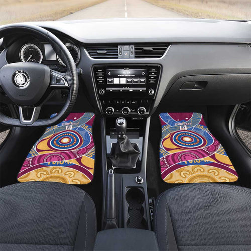 Brisbane Lions Football Custom Car Mats Premiers Proud Aboriginal Art - Aussie Hoodie