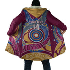 Brisbane Lions Football Custom Cloak Premiers Proud Aboriginal Art - Aussie Hoodie