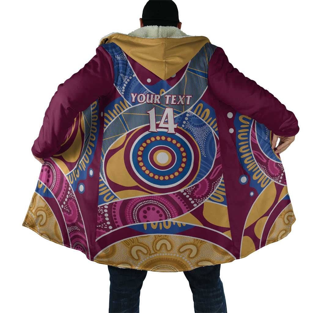 Brisbane Lions Football Custom Cloak Premiers Proud Aboriginal Art - Aussie Hoodie