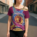 Brisbane Lions Football Custom Cross Shoulder Shirt Premiers Proud Aboriginal Art - Aussie Hoodie