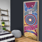 Brisbane Lions Football Custom Door Cover Premiers Proud Aboriginal Art - Aussie Hoodie