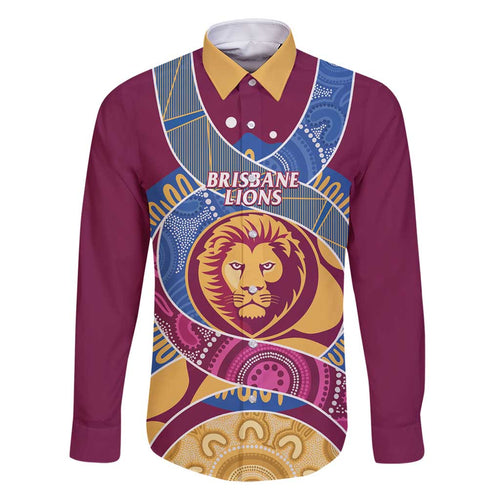 Brisbane Lions Football Custom Family Matching Long Sleeve Bodycon Dress and Hawaiian Shirt Premiers Proud Aboriginal Art - Aussie Hoodie