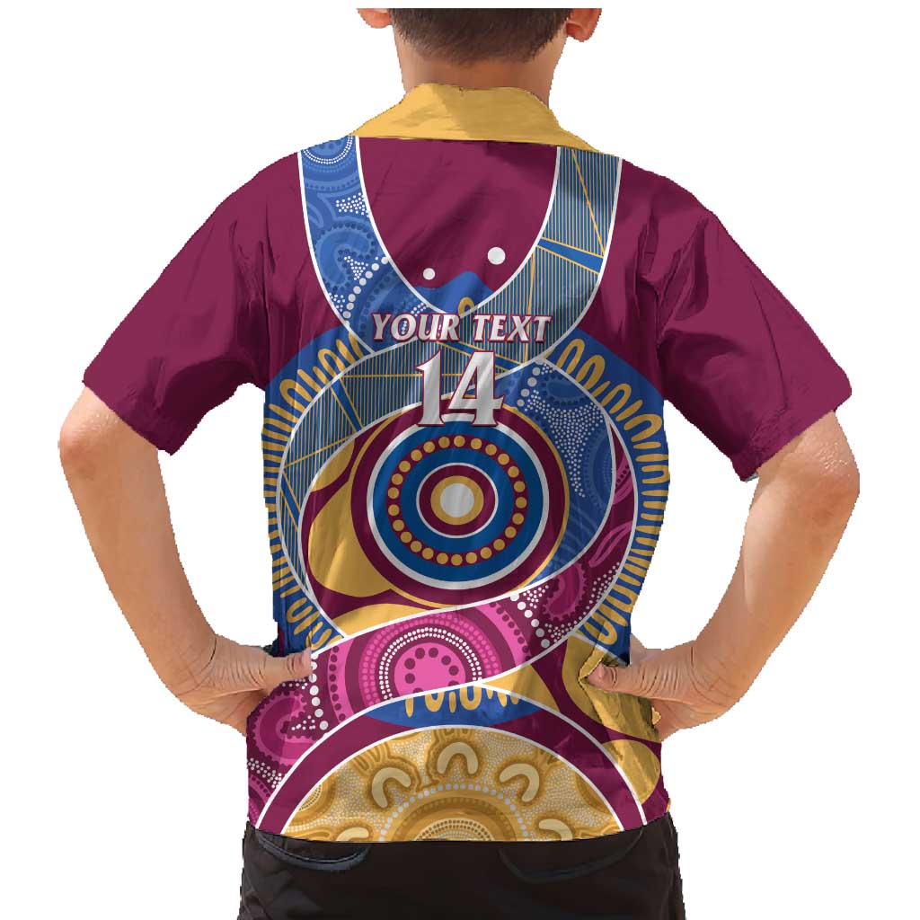 Brisbane Lions Football Custom Family Matching Mermaid Dress and Hawaiian Shirt Premiers Proud Aboriginal Art - Aussie Hoodie