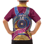 Brisbane Lions Football Custom Family Matching Mermaid Dress and Hawaiian Shirt Premiers Proud Aboriginal Art - Aussie Hoodie