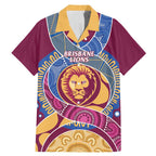 Brisbane Lions Football Custom Family Matching Mermaid Dress and Hawaiian Shirt Premiers Proud Aboriginal Art - Aussie Hoodie