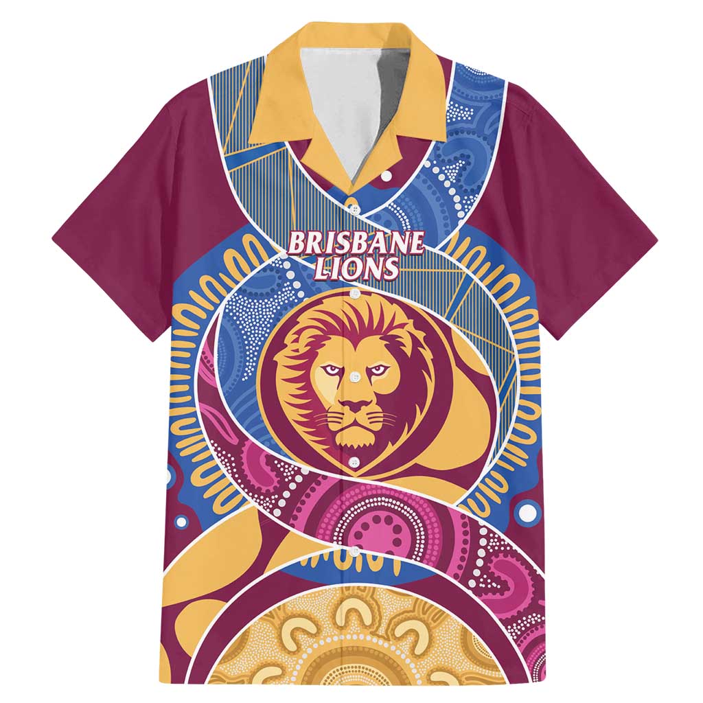 Brisbane Lions Football Custom Family Matching Mermaid Dress and Hawaiian Shirt Premiers Proud Aboriginal Art - Aussie Hoodie