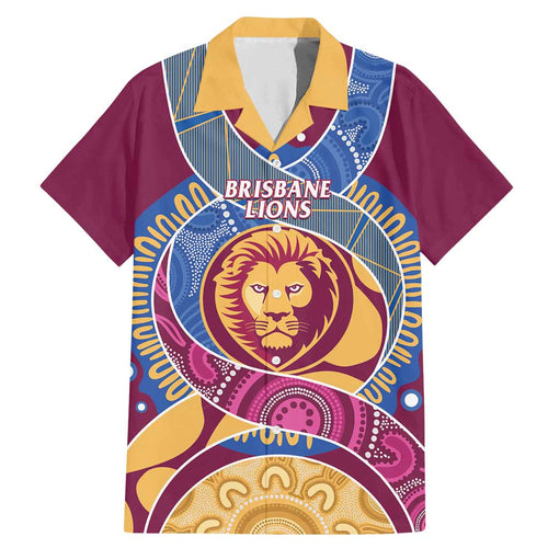 Brisbane Lions Football Custom Family Matching Mermaid Dress and Hawaiian Shirt Premiers Proud Aboriginal Art - Aussie Hoodie