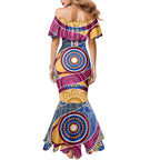 Brisbane Lions Football Custom Family Matching Mermaid Dress and Hawaiian Shirt Premiers Proud Aboriginal Art - Aussie Hoodie
