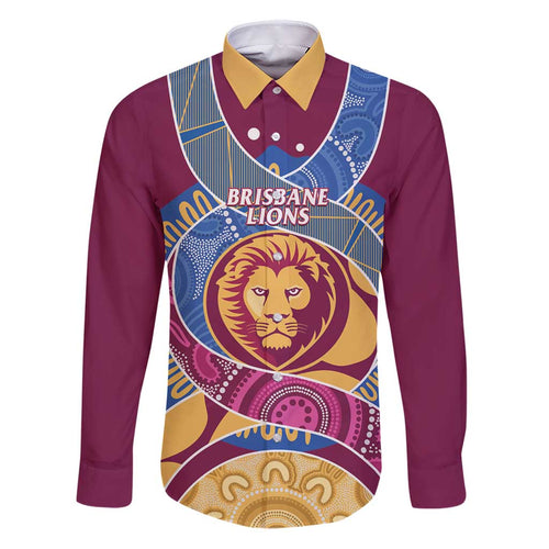 Brisbane Lions Football Custom Family Matching Puletasi and Hawaiian Shirt Premiers Proud Aboriginal Art - Aussie Hoodie