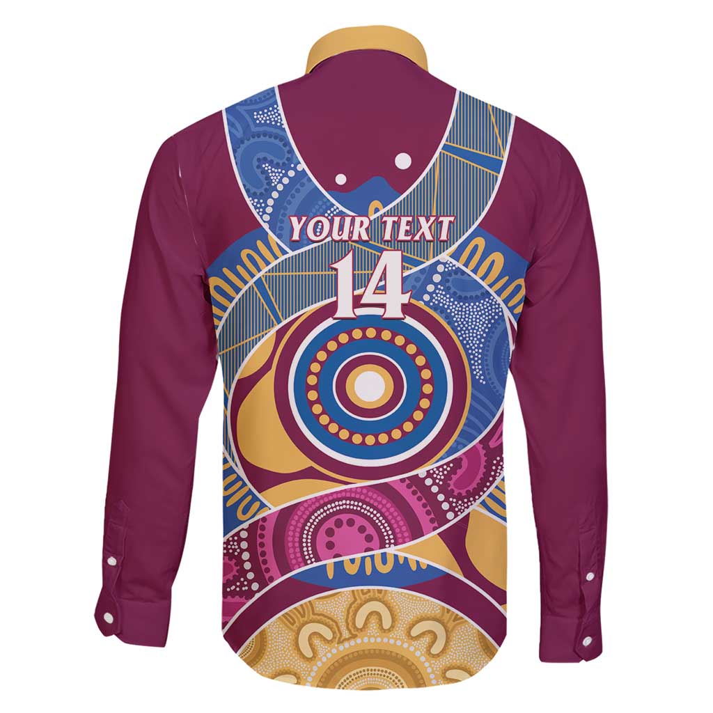 Brisbane Lions Football Custom Family Matching Short Sleeve Bodycon Dress and Hawaiian Shirt Premiers Proud Aboriginal Art - Aussie Hoodie