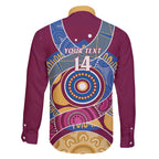 Brisbane Lions Football Custom Family Matching Summer Maxi Dress and Hawaiian Shirt Premiers Proud Aboriginal Art - Aussie Hoodie