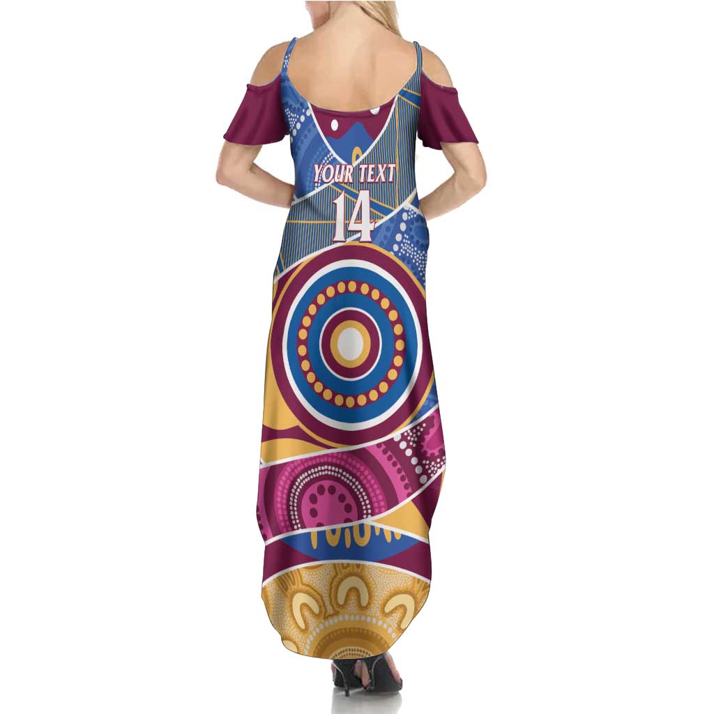 Brisbane Lions Football Custom Family Matching Summer Maxi Dress and Hawaiian Shirt Premiers Proud Aboriginal Art - Aussie Hoodie