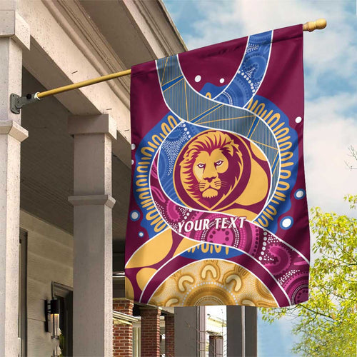 Brisbane Lions Football Custom Garden Flag Premiers Proud Aboriginal Art - Aussie Hoodie