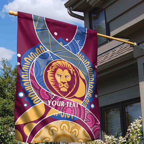 Brisbane Lions Football Custom Garden Flag Premiers Proud Aboriginal Art - Aussie Hoodie
