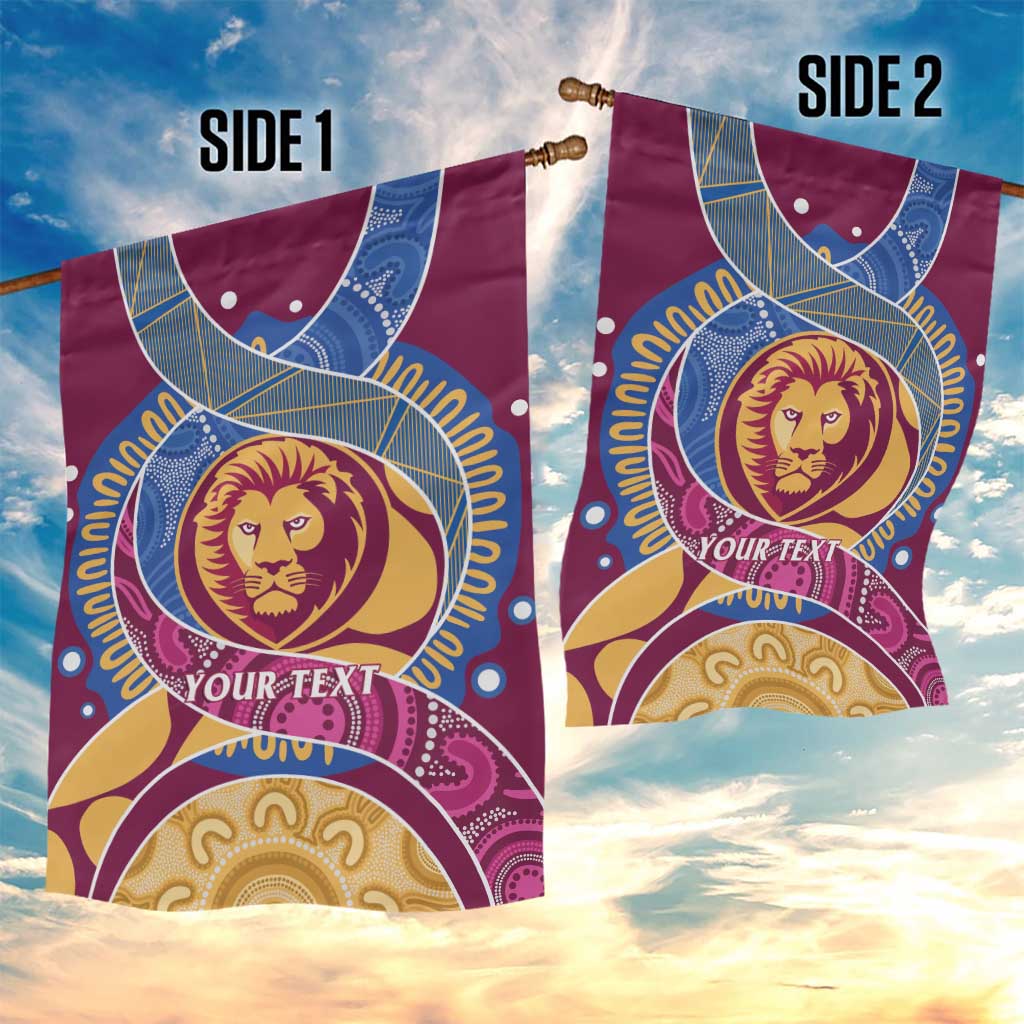 Brisbane Lions Football Custom Garden Flag Premiers Proud Aboriginal Art - Aussie Hoodie