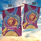 Brisbane Lions Football Custom Garden Flag Premiers Proud Aboriginal Art - Aussie Hoodie