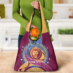 Brisbane Lions Football Custom Grocery Bag Premiers Proud Aboriginal Art - Aussie Hoodie