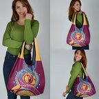 Brisbane Lions Football Custom Grocery Bag Premiers Proud Aboriginal Art - Aussie Hoodie