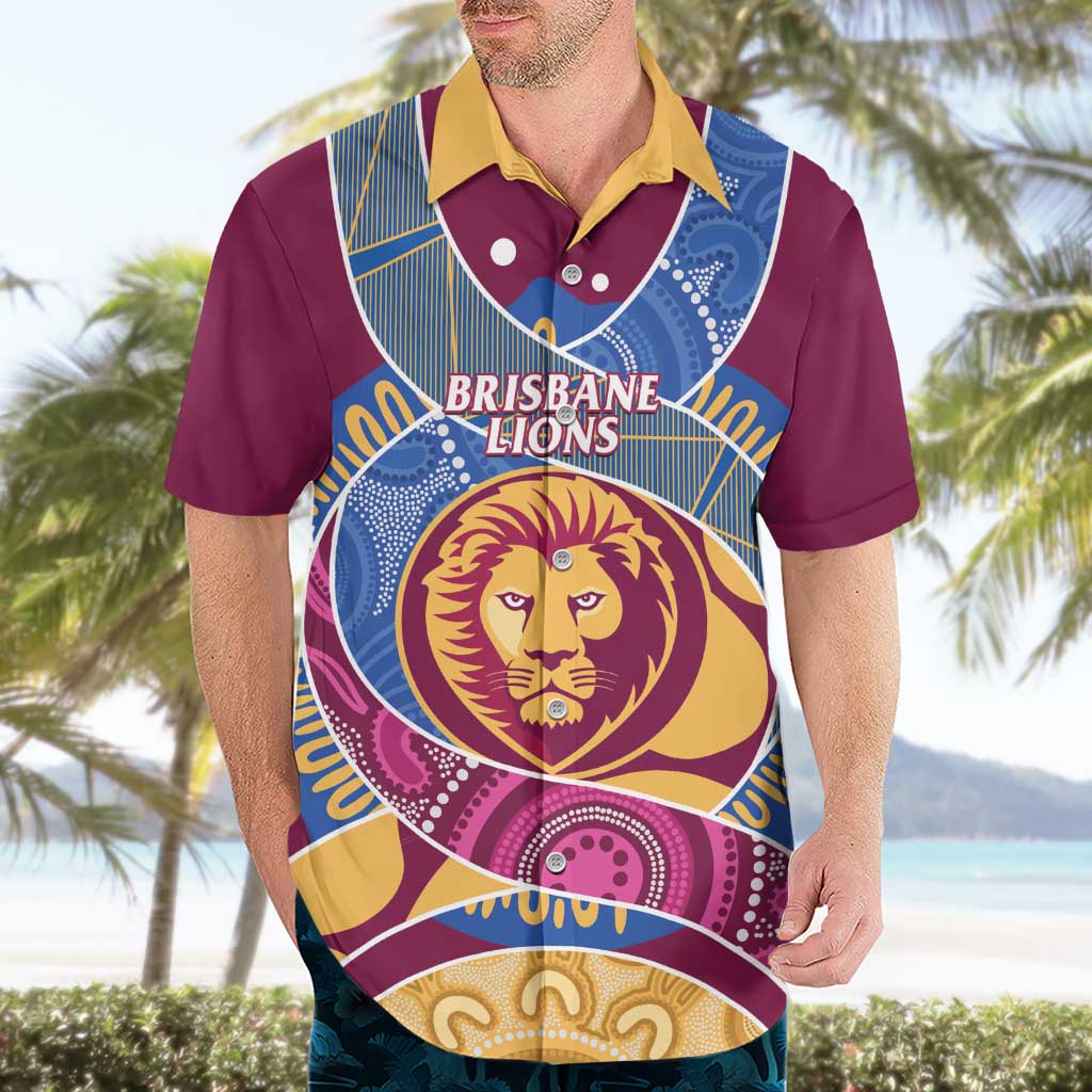 Brisbane Lions Football Custom Hawaiian Shirt Premiers Proud Aboriginal Art - Aussie Hoodie