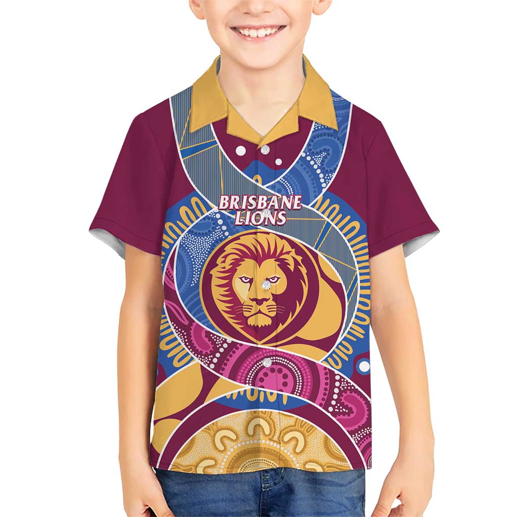 Brisbane Lions Football Custom Hawaiian Shirt Premiers Proud Aboriginal Art - Aussie Hoodie